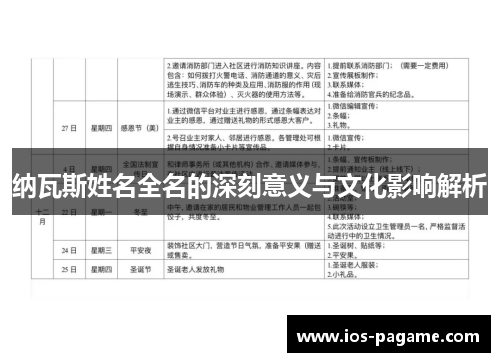 纳瓦斯姓名全名的深刻意义与文化影响解析