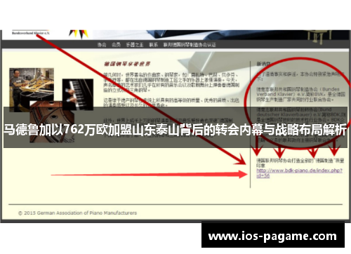 马德鲁加以762万欧加盟山东泰山背后的转会内幕与战略布局解析
